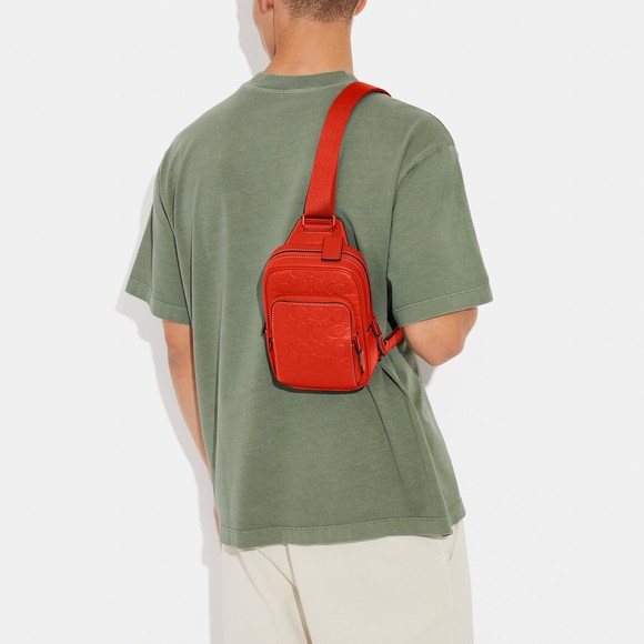 NWT Coach Outlet Track Pack 14 In Signature Leather - Picture 6 of 6